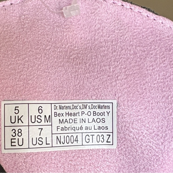 Dr. Martens Black Boots with Pink Interior - Picture 5 of 5